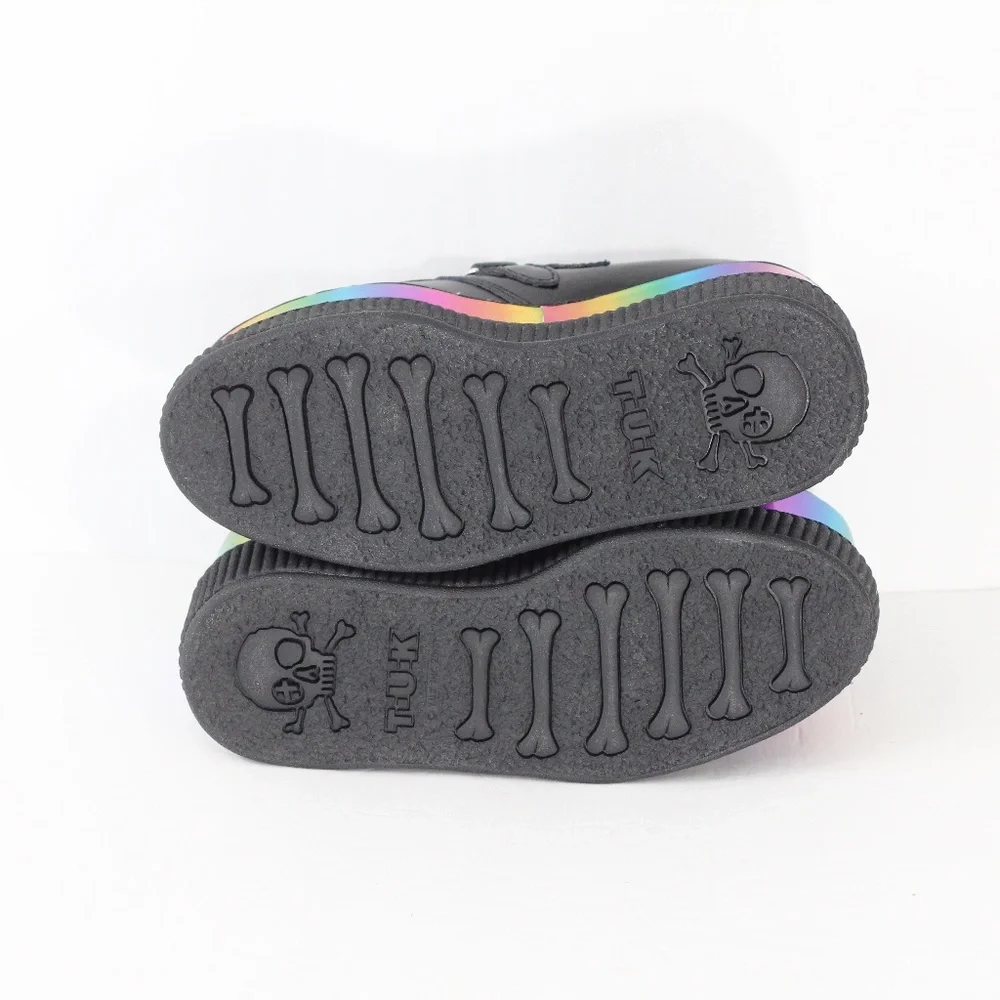 TUK Rainbow Creepers Platform Shoes New Women sz 6 Colorful Oxford